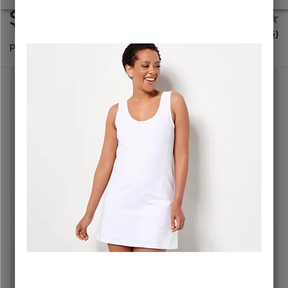 Wicked by Women With Control Tennis Dress Romper, 3X, white